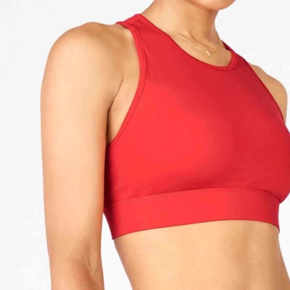 Fabletics Trinity, high impact sports bra, lipstick red, new